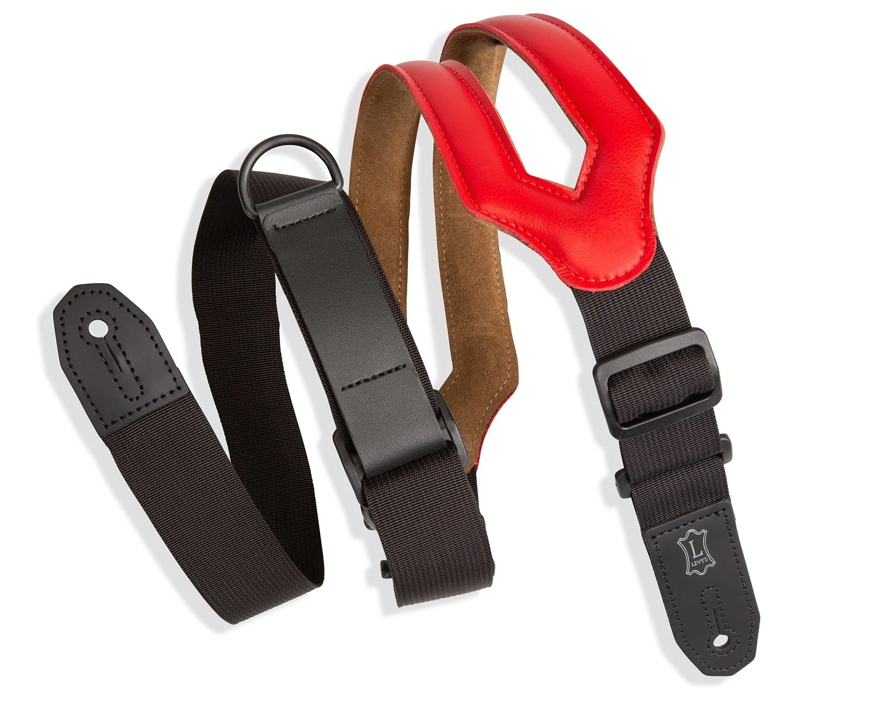 Levy's Right-Height Ergonomic Guitar Strap | Red (3" Wide)