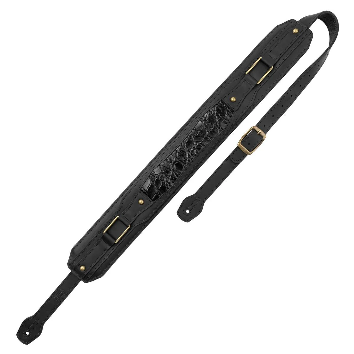 Levy's Apex Leather Guitar Strap | Black (3" Wide)
