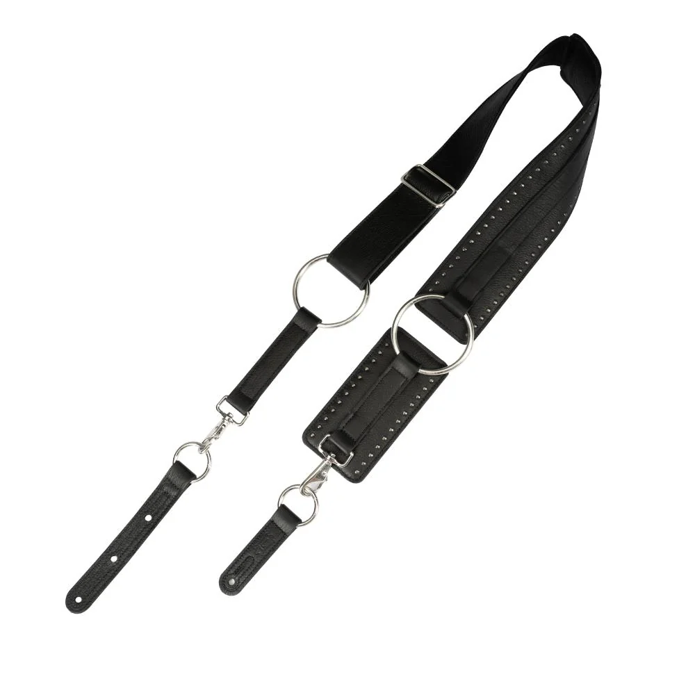 Levy's Baldric Series Leather Guitar Strap | Black (3" Wide)