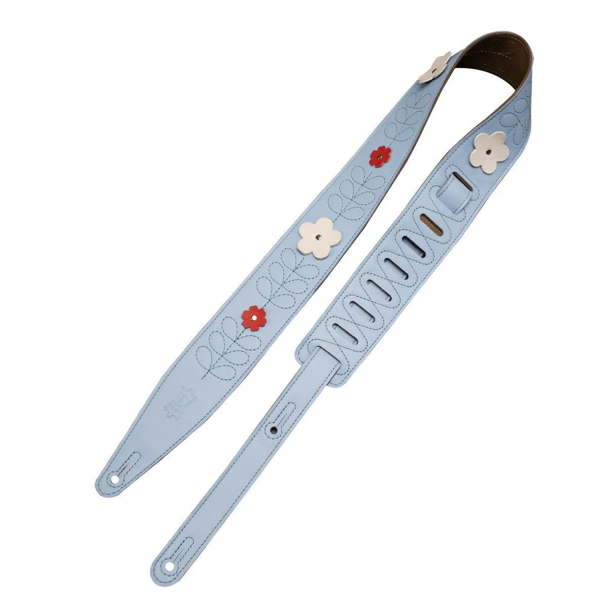 Levy's In-Bloom Series Guitar Strap | Blue (2.5" Wide)