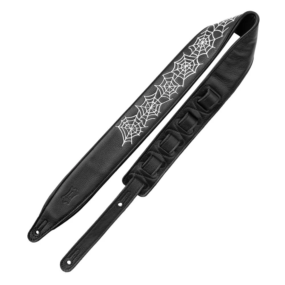 Levys MG317NL-001 Night Life Series Black Leather Strap | Spider Web