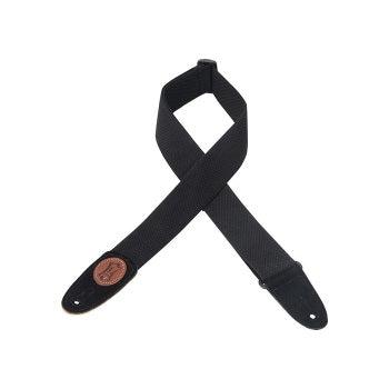 Levy's Signature Series Cotton Guitar Strap | Black (2")