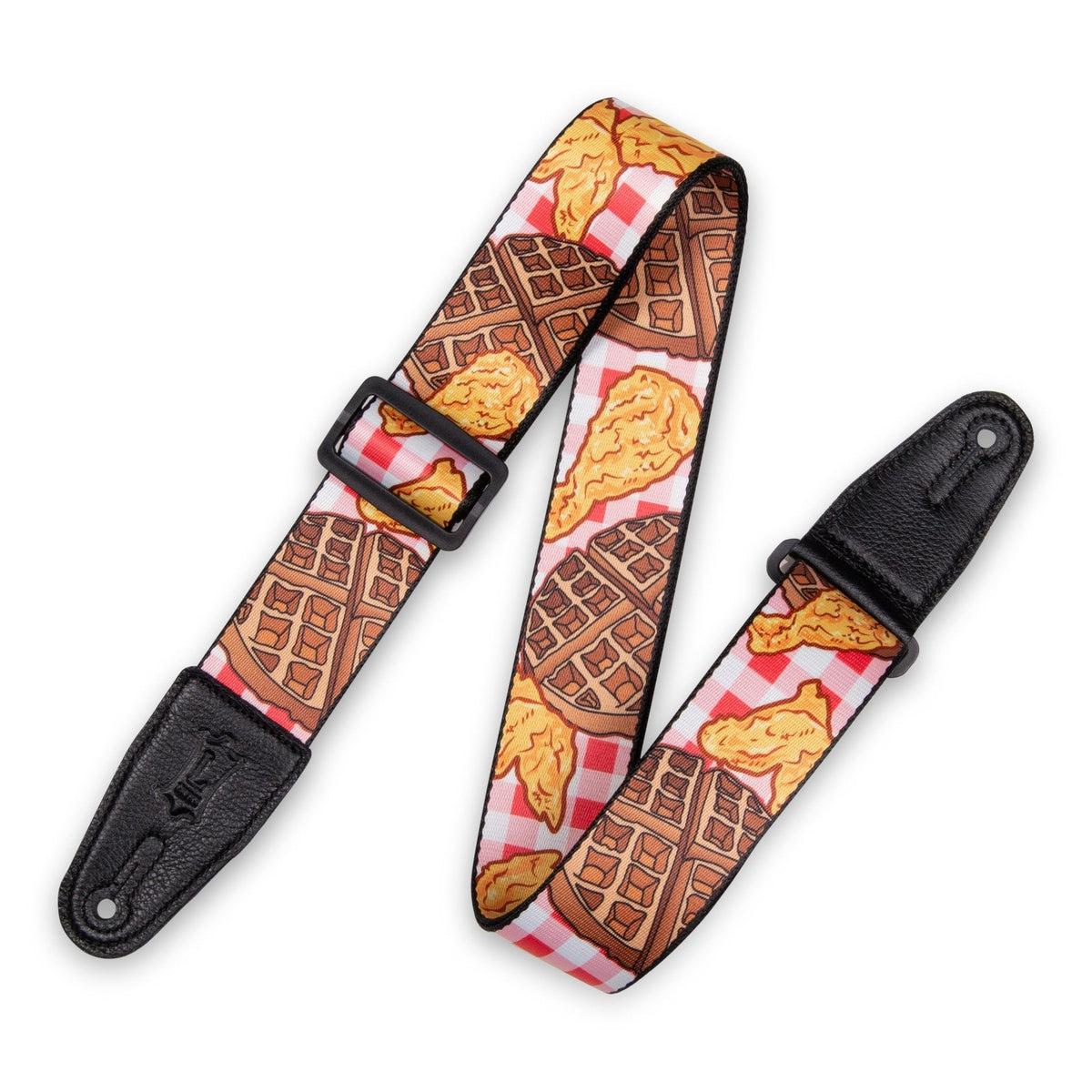 Levy's Tasty Grooves Polyester Guitar Strap | Chicken & Waffles (2")