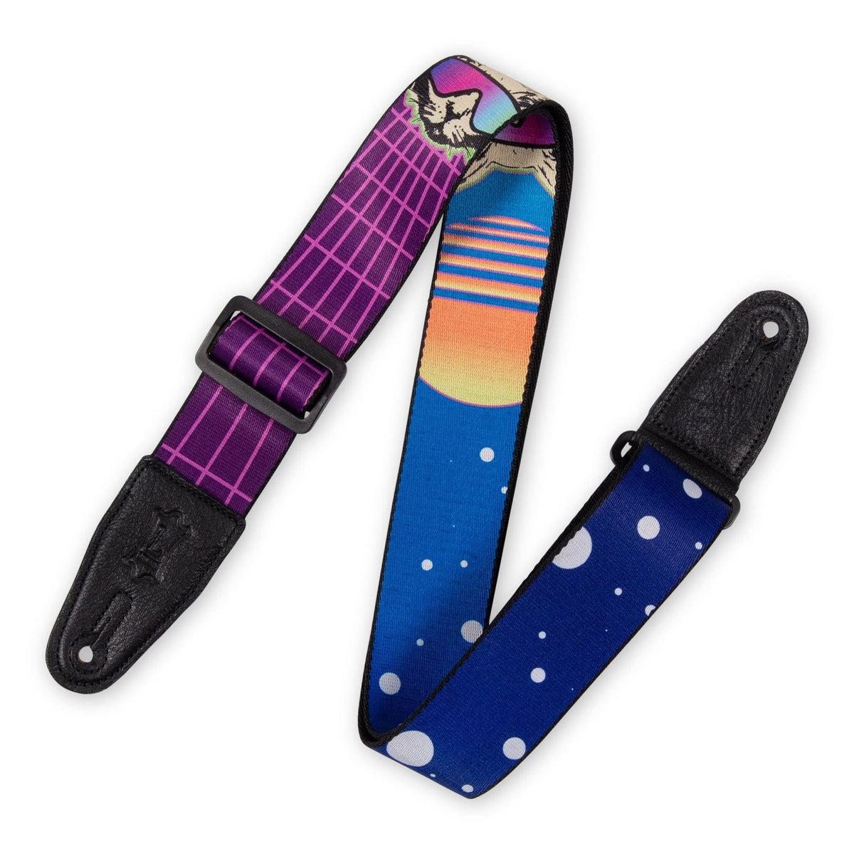 Levy's Polyester Guitar Strap | Cyber Cat (2")