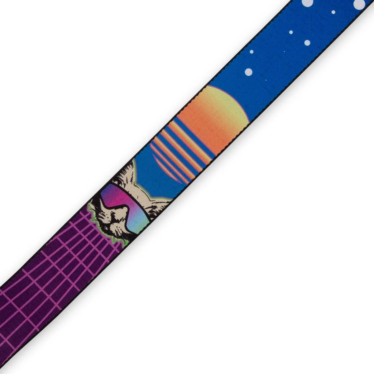 Levy's Polyester Guitar Strap | Cyber Cat (2") - Image 2