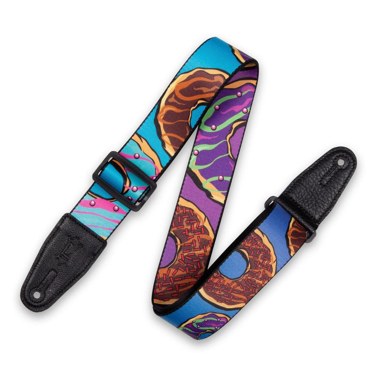 Levy's Polyester Guitar Strap | Donut Motif (2")