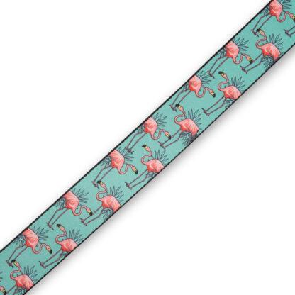 Levy's Polyester Guitar Strap | Flamingos Motif (2") - Image 2