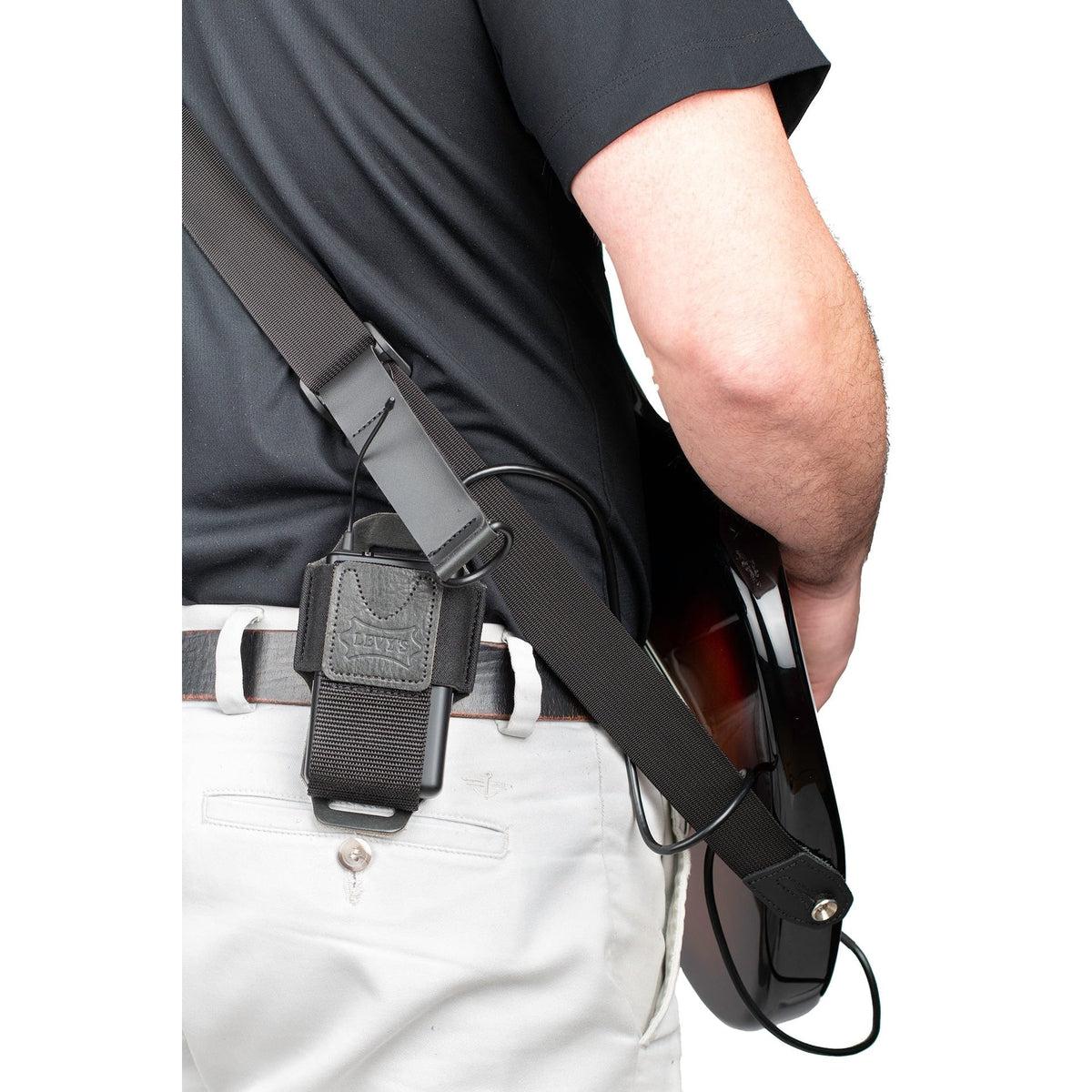 Levys Wireless Bodypack Holder | Black Leather - Image 4