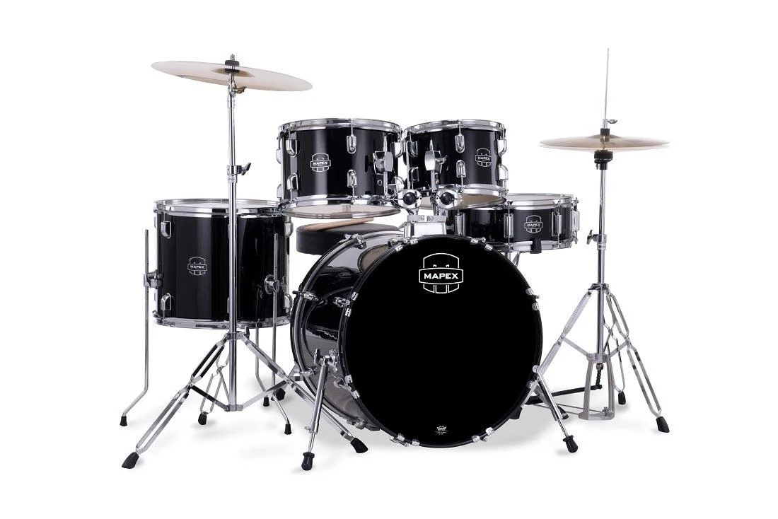 Mapex Comet Series Drum Kit | 5pc | Dark Black | 20" Bass Drum