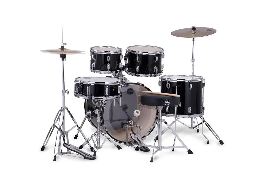 Mapex Comet Series Drum Kit | 5pc | Dark Black | 20" Bass Drum - Image 2