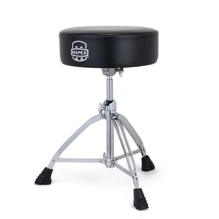 Mapex Double Braced Throne | 3-Leg | Black Leather | Round Top