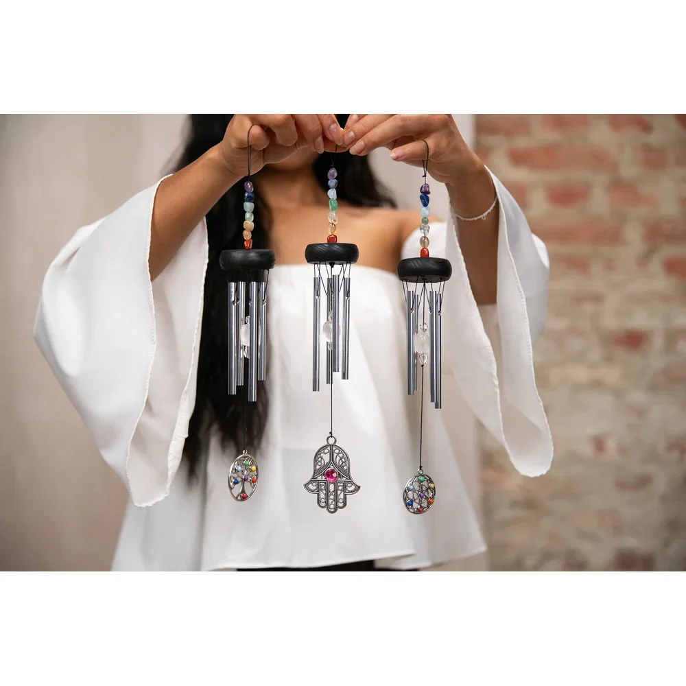 Meinl Sonic Energy Mini "Hamsa" Chakra Chime | 12" (30cm) | Silver - Image 2