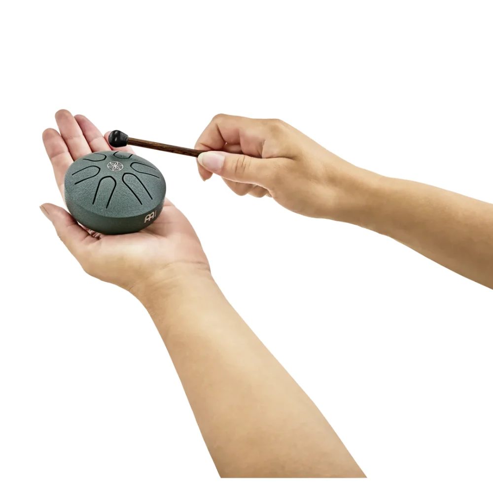Meinl Sonic Energy Pocket Steel Tongue Drum | A Major | 3" (Dark Green) - Image 2