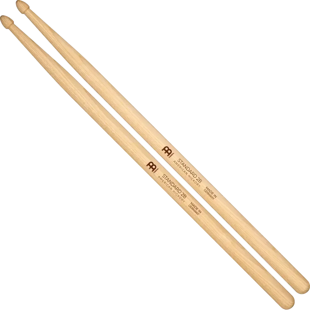 Meinl Standard 2B Hickory Drumsticks Medium-Light | Acorn Tip