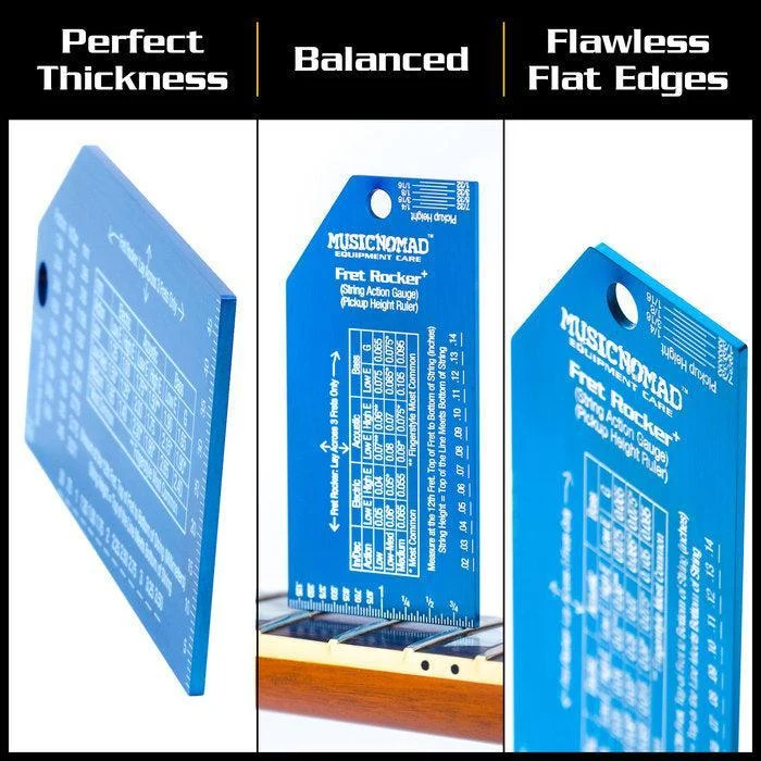 Music Nomad Precision Fret Rocker+ | String Action Gauge & Pickup Height Ruler - Image 3