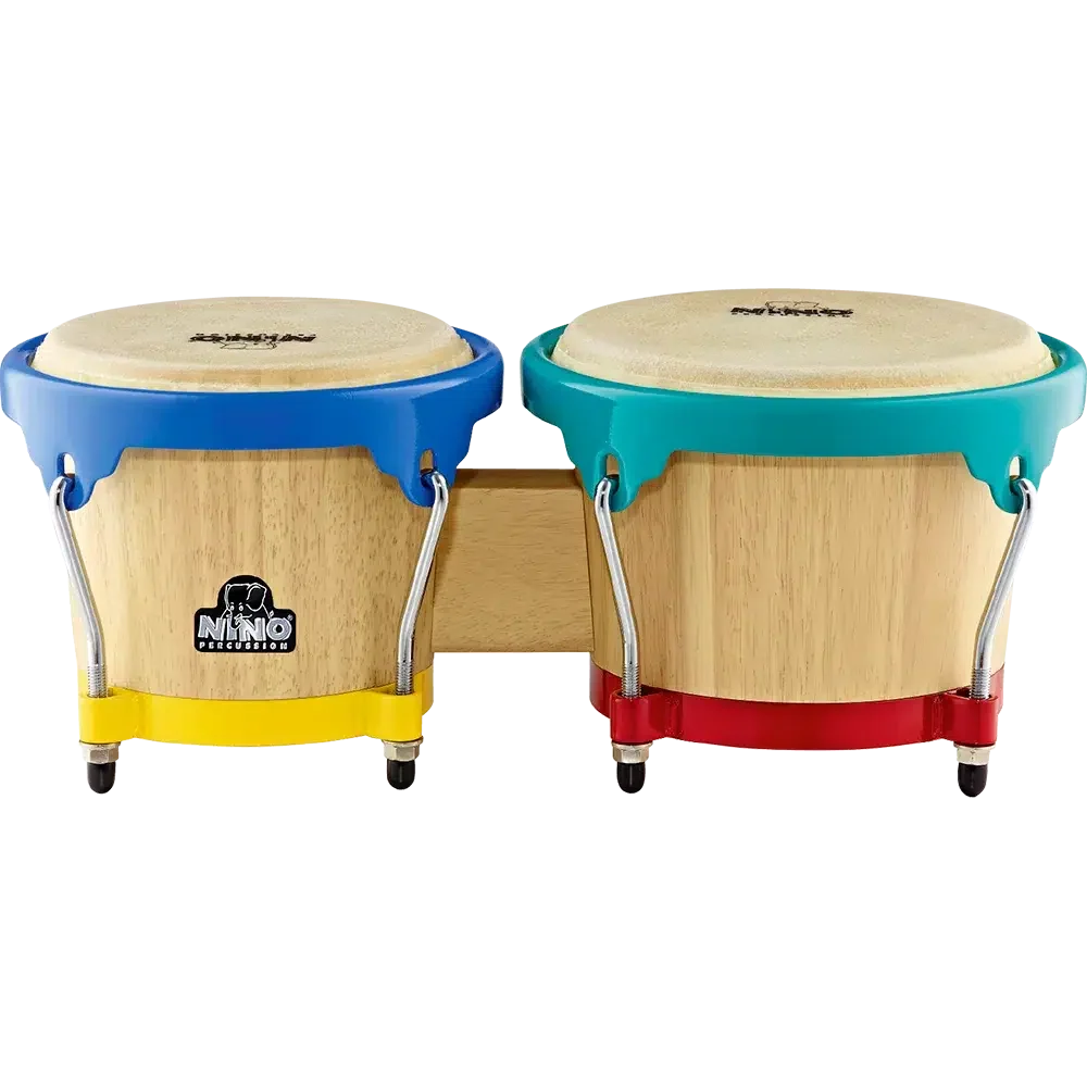 NINO Wood Bongo | 6.5" & 7.5" | Natural Shell/Harlekin Hardware