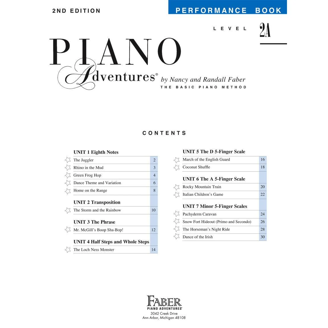 Piano Adventures | Performance Book | Level 2A - Image 2