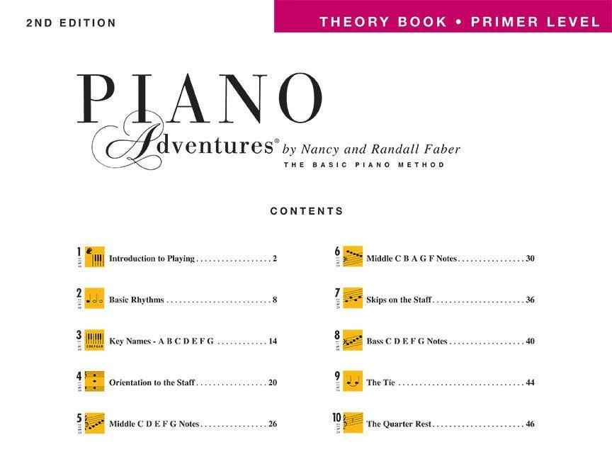 Piano Adventures - Theory Book - Primer - Image 2