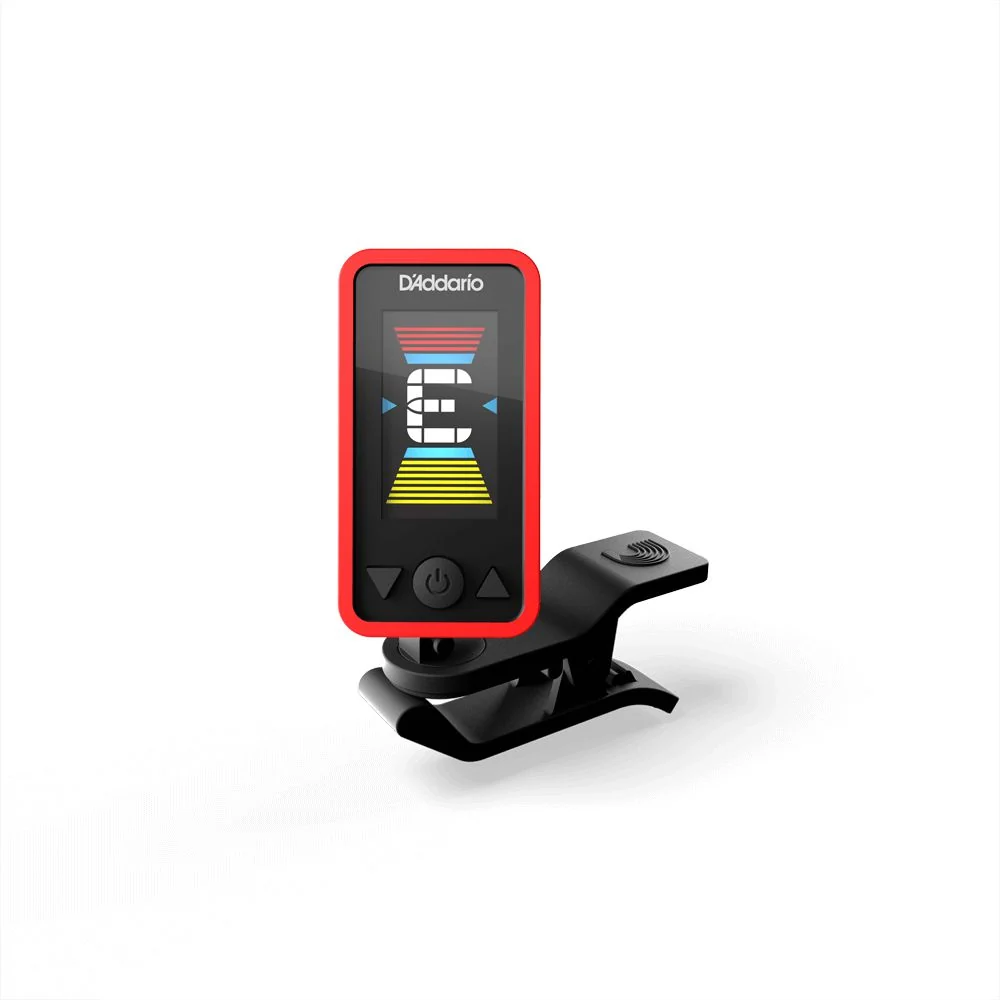 D'Addario Eclipse Headstock Guitar Tuner | Red