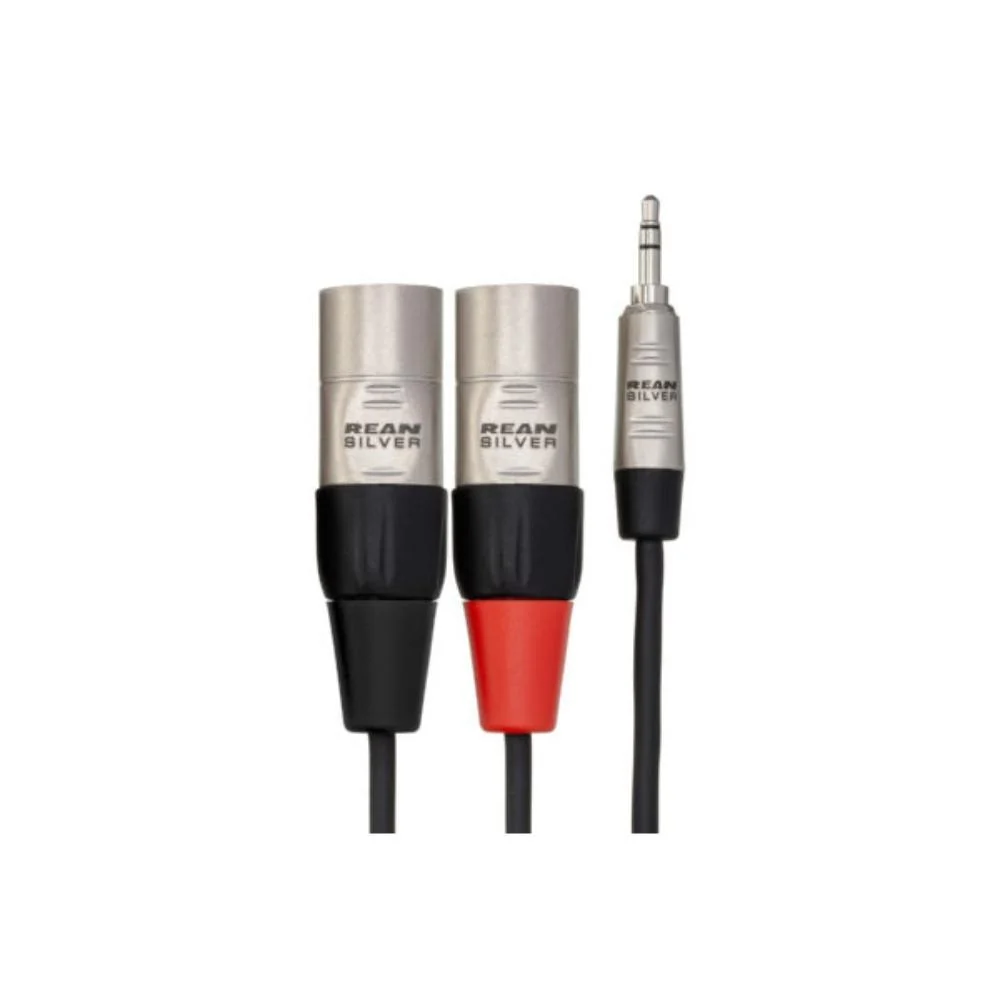 Hosa Pro Stereo Brekout Cable | REAN 3.5mm TRS to Dual XLR3M - Image 3