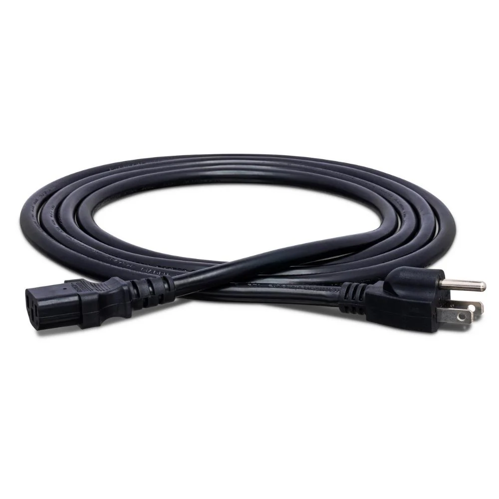 Hosa Standard Power Cord | 14 AWG | IEC C13 to NEMA 5-15P | 25ft