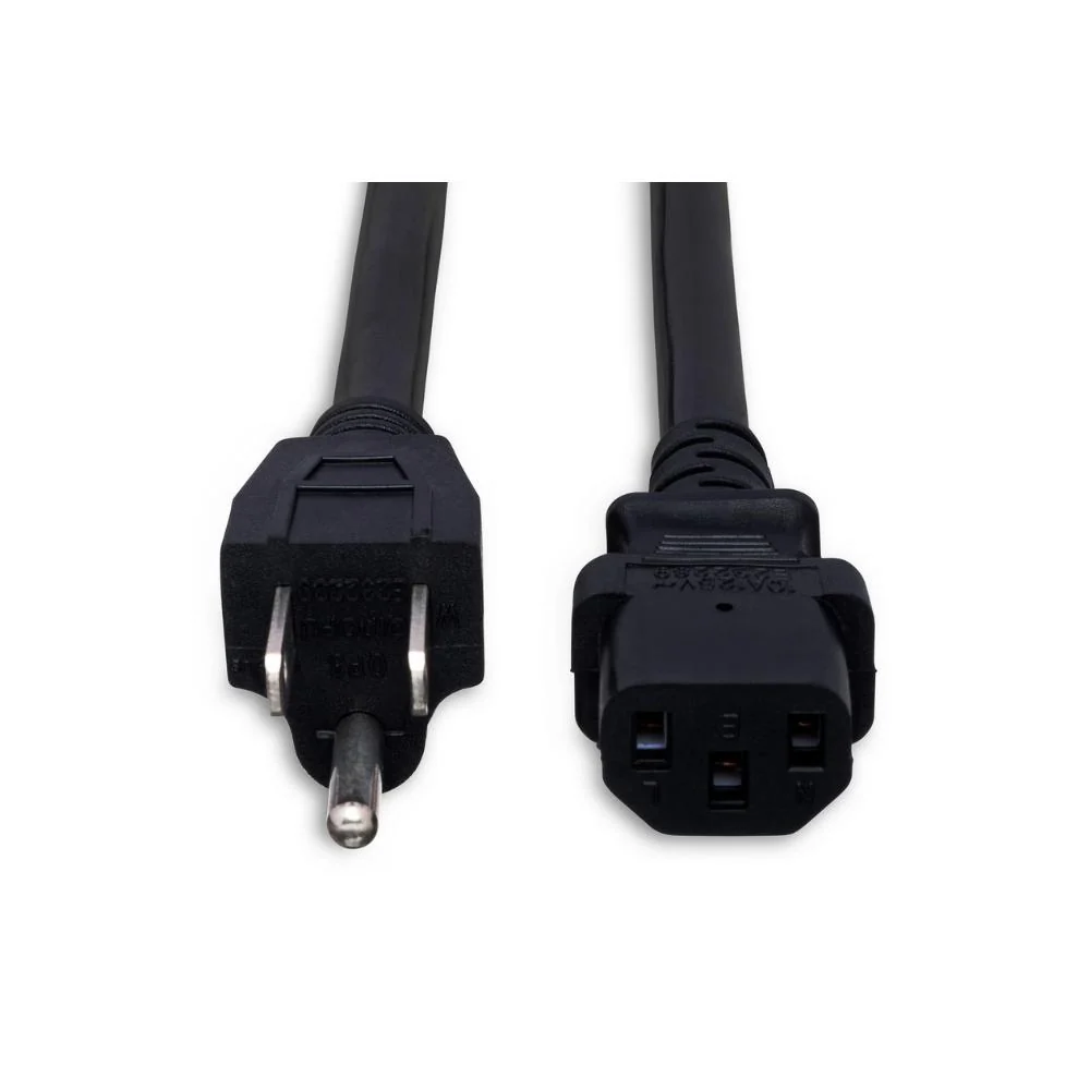 Hosa Standard Power Cord | 14 AWG | IEC C13 to NEMA 5-15P | 25ft - Image 2
