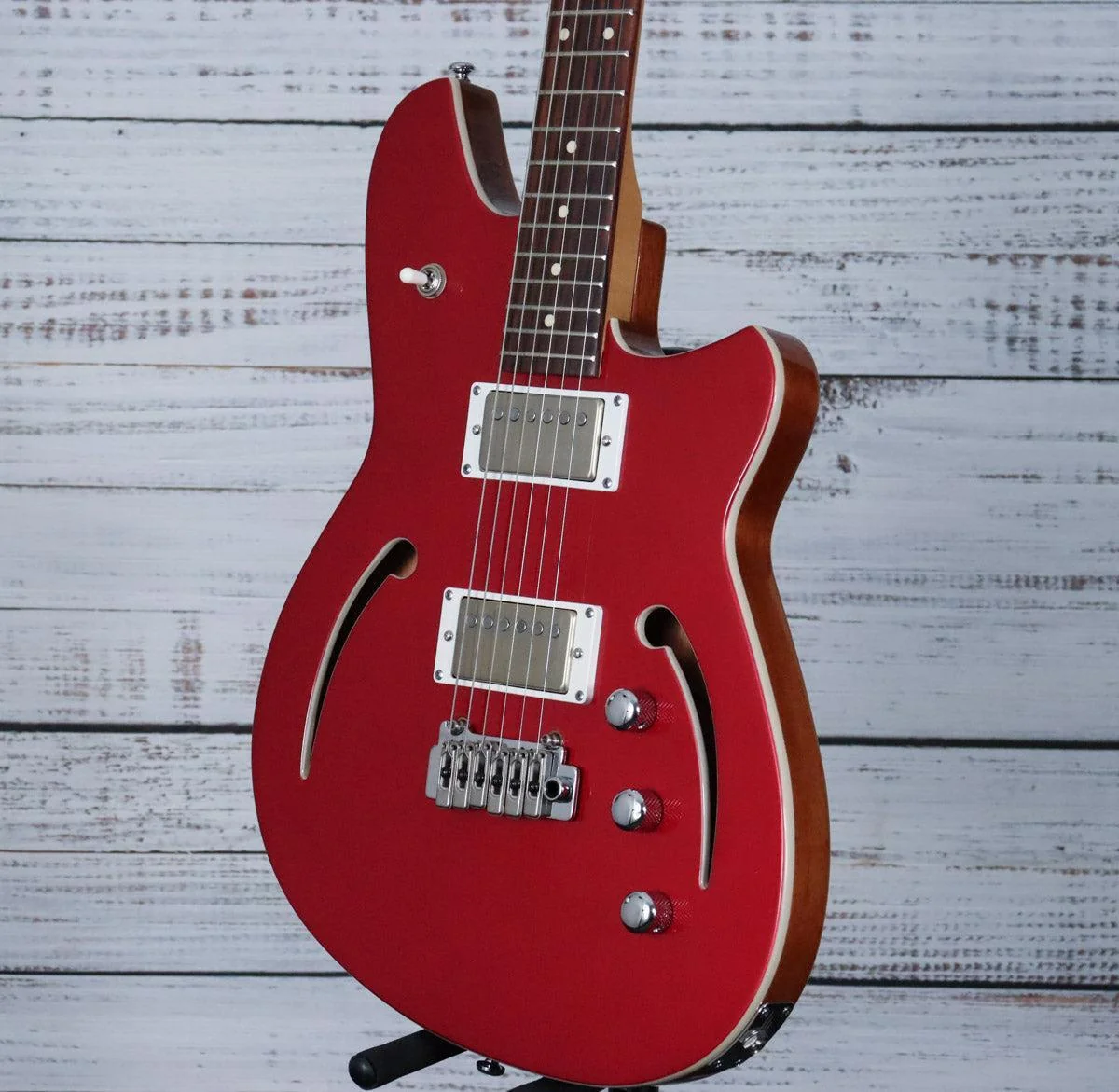 Reverend Kingbolt Air HH Semi-Hollow Electric Guitar | Metallic Cherry - Image 5