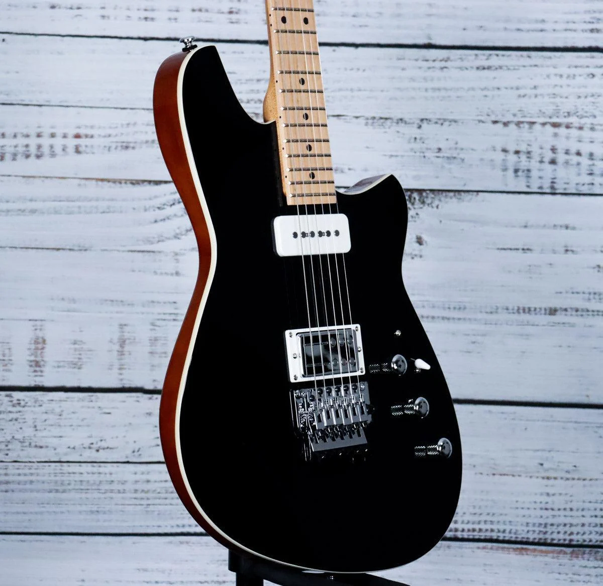 Reverend Kingbolt H90 Electric Guitar w/Floyd Rose Locking Tremolo | Midnight Black - Image 4