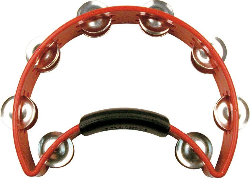 Rhythm Tech Standard Tambourine | Nickel Jingles | Red