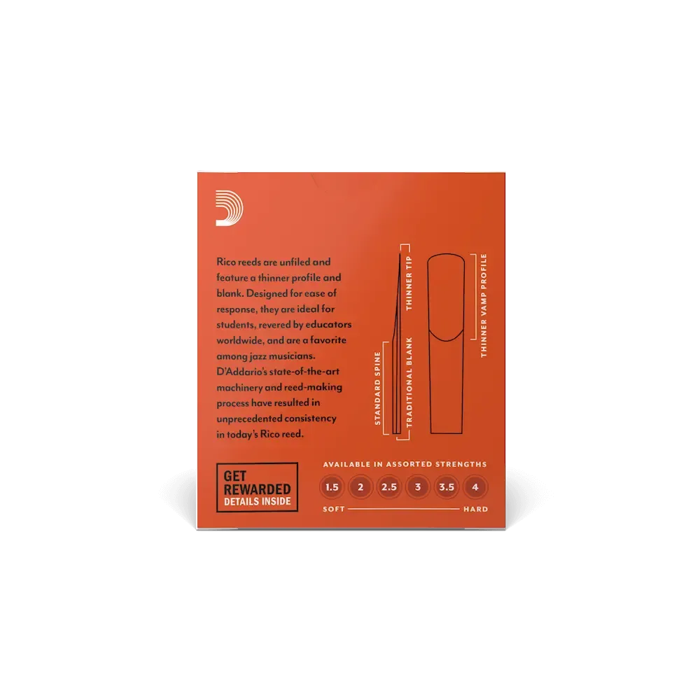 Rico Bb Clarinet Reeds | 3.0 | 10-Pack - Image 2