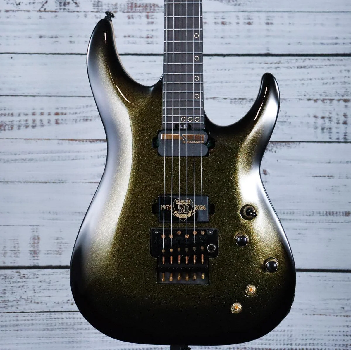 Schecter C-1 FR-S 50th Anniversary Electric Guitar w/Case | Gold Burst