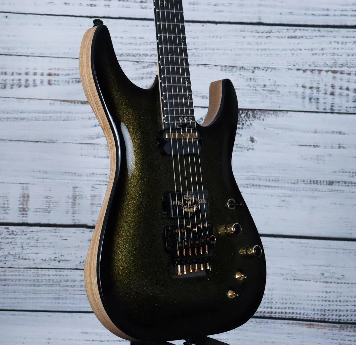 Schecter C-1 FR-S 50th Anniversary Electric Guitar w/Case | Gold Burst - Image 4