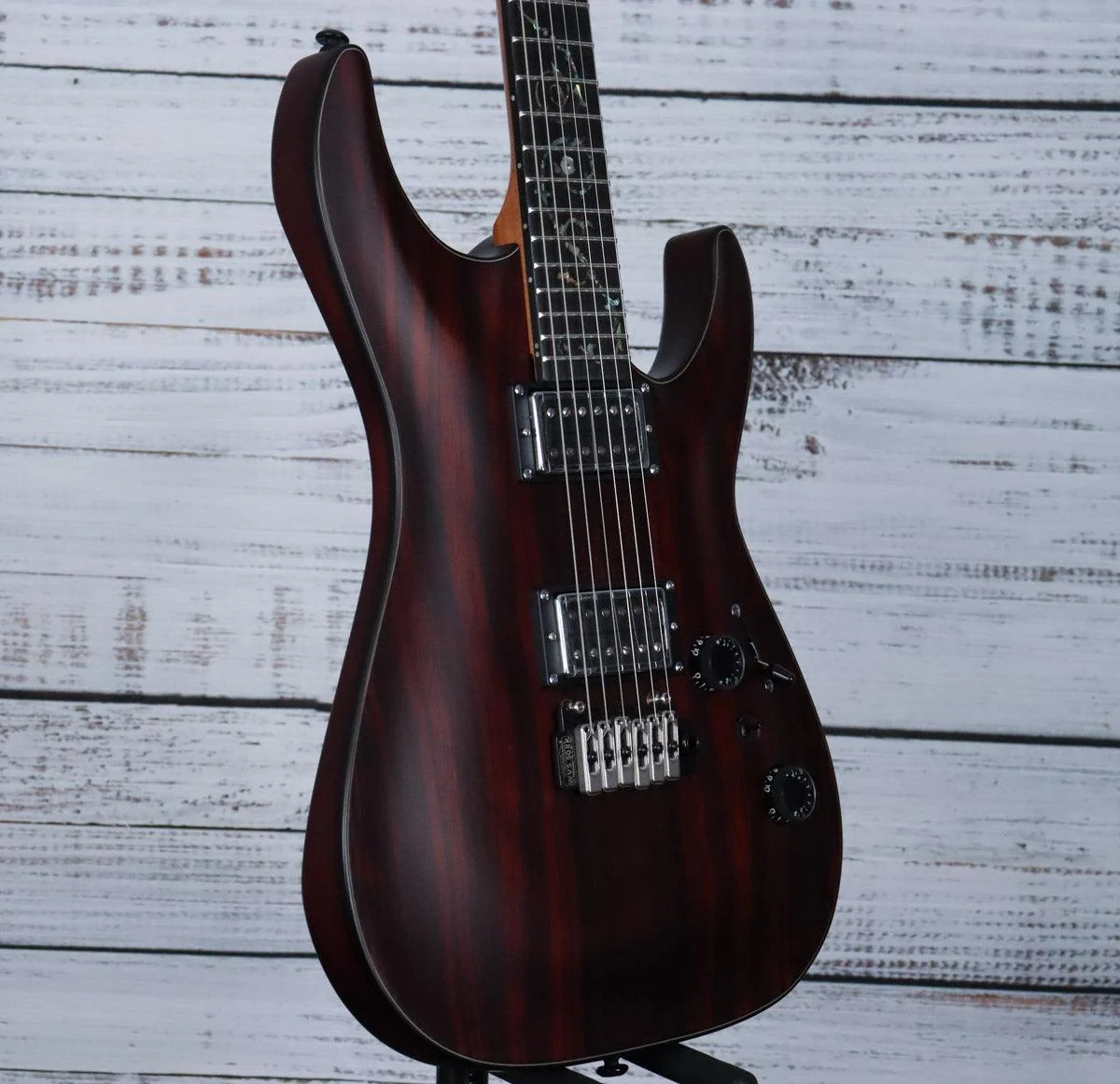 Schecter C-1 Exotic Ebony Guitar | Natural Satin (FREE SHIPPING) - Image 4