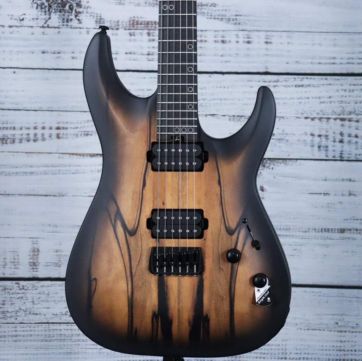 Schecter C-1 Pale Moon Electric Guitar | Natural Satin with Black Burst