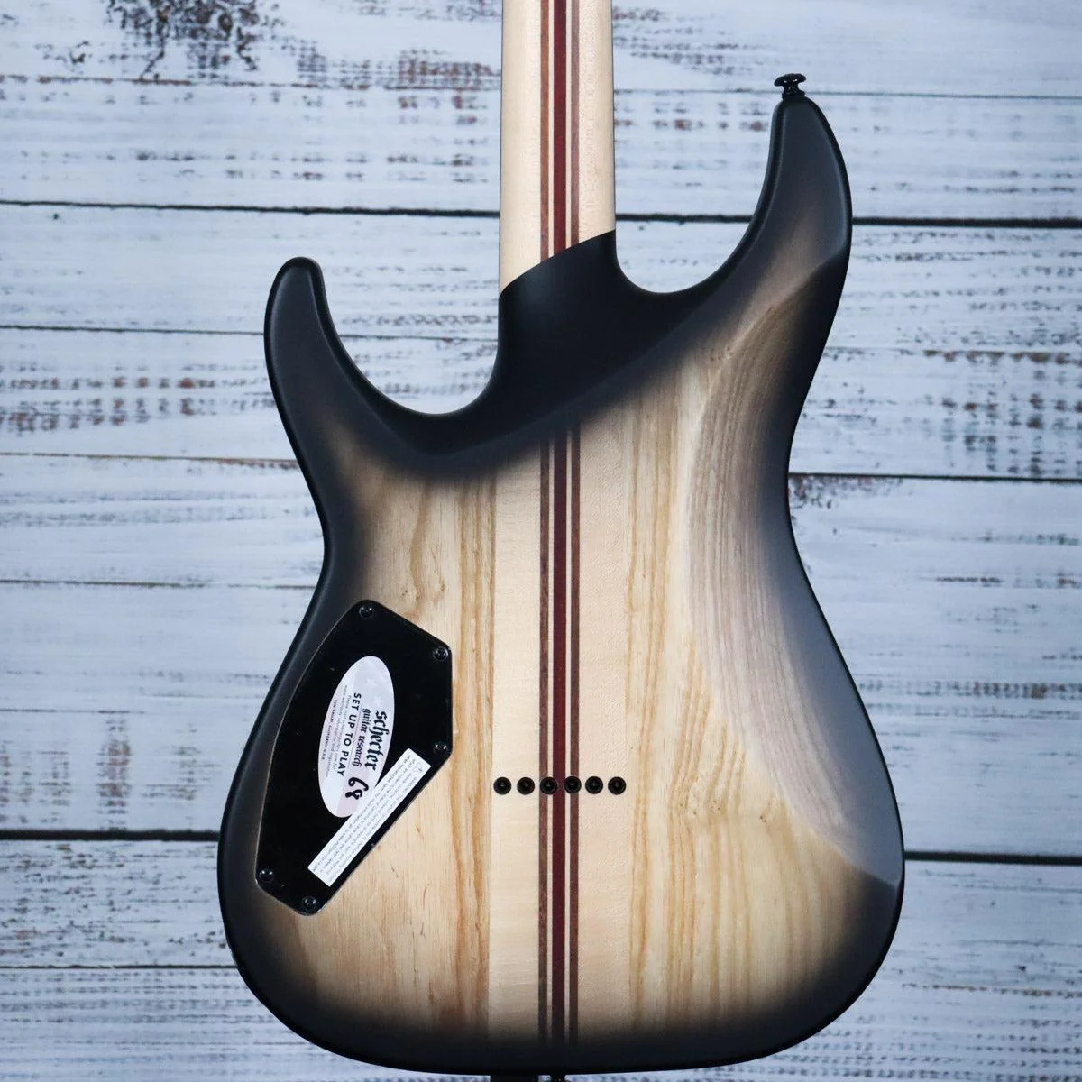 Schecter C-1 Pale Moon Electric Guitar | Natural Satin with Black Burst - Image 2