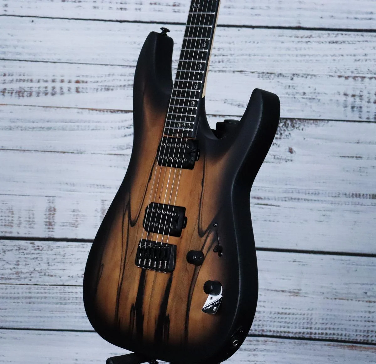 Schecter C-1 Pale Moon Electric Guitar | Natural Satin with Black Burst - Image 5