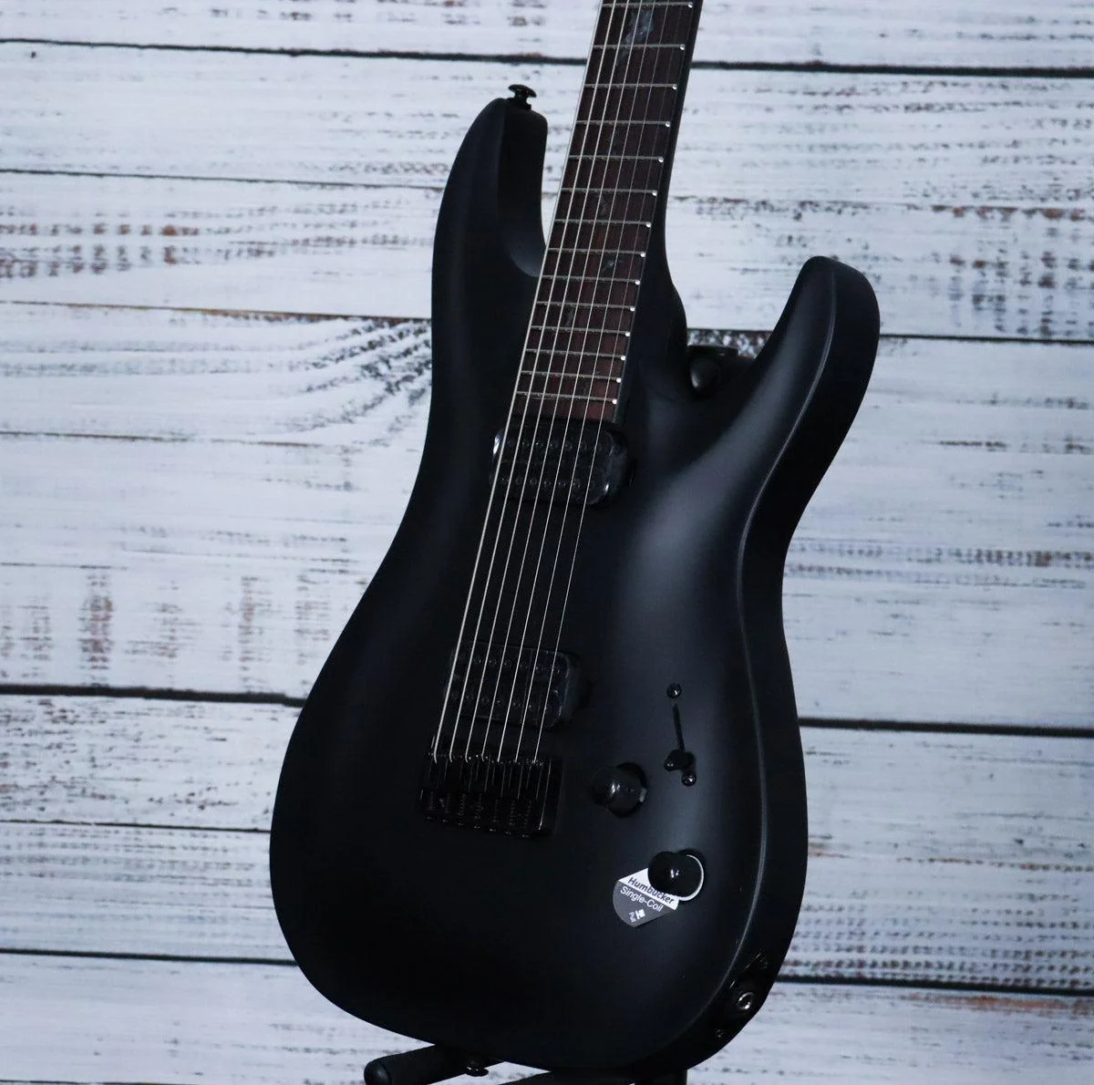 Schecter Damien 7-String Electric Guitar | Satin Black - Image 5
