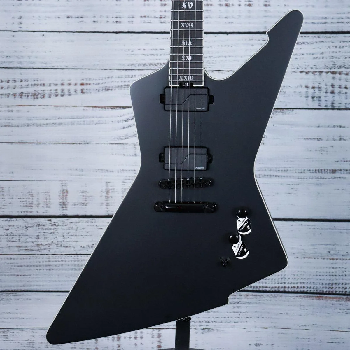 Schecter E-1 SLS Evil Twin Electric Guitar | Satin Black