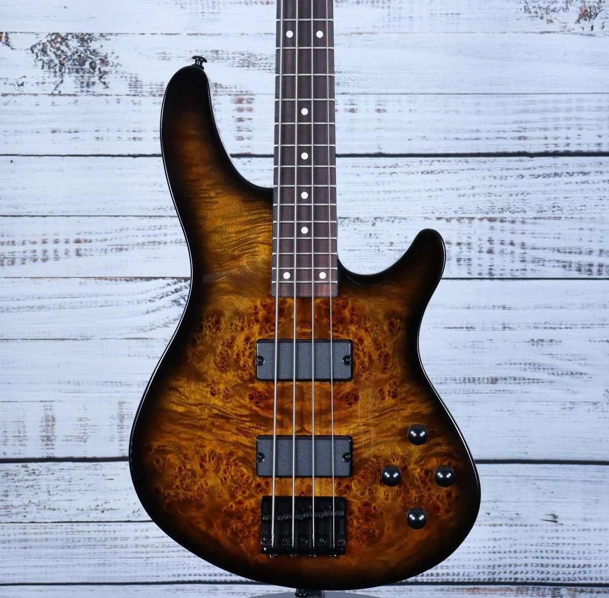 Schecter Standard Series C-4 Bass | Tobacco Burl