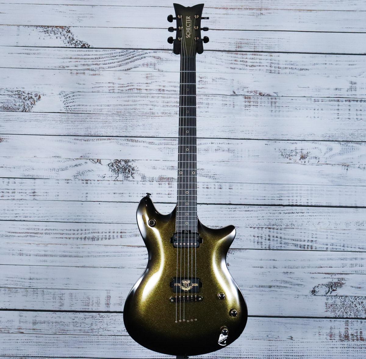 Schecter 4136 Tempest 50th Anniversary Electric Guitar w/ Hardcase | Gold Burst - Image 2