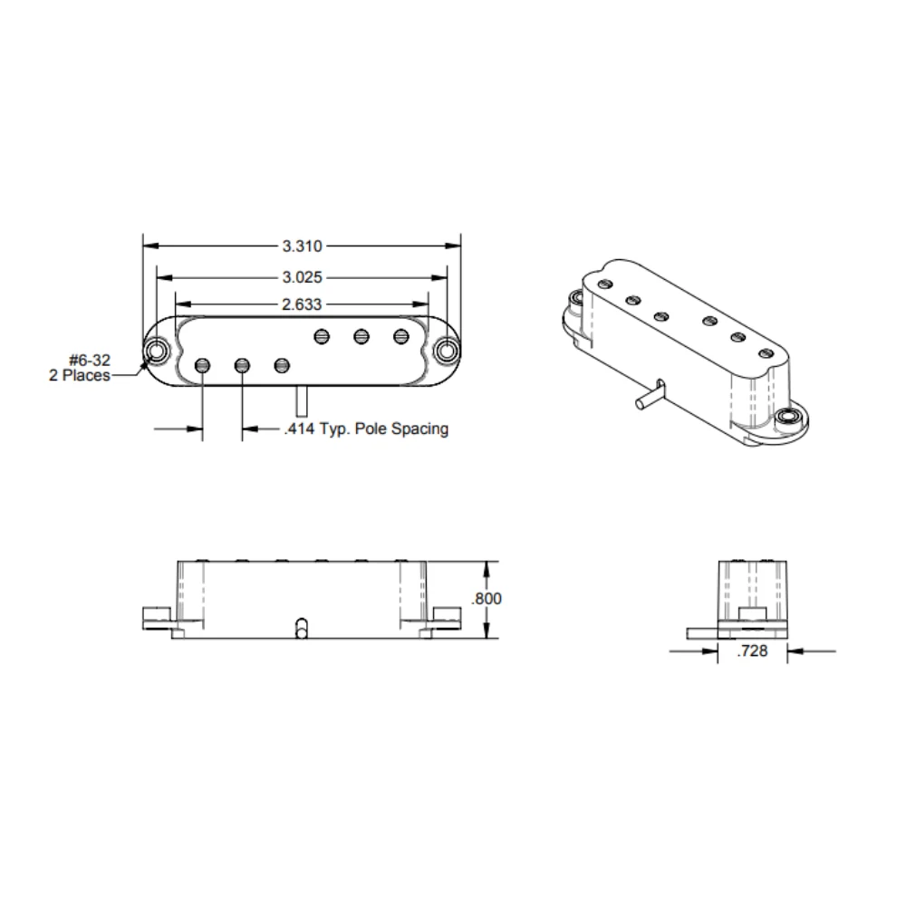Seymour Duncan "Duckbuckers Strat" Humbucker Pickup (Neck/Middle) | White - Image 2