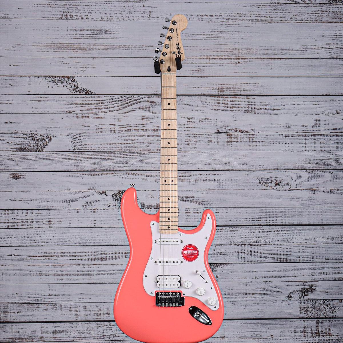 Squier Sonic Stratocaster HSS Electric Guitar w/Humbucker & Tremolo | Tahitian Coral (ProTech Inspected) - Image 3