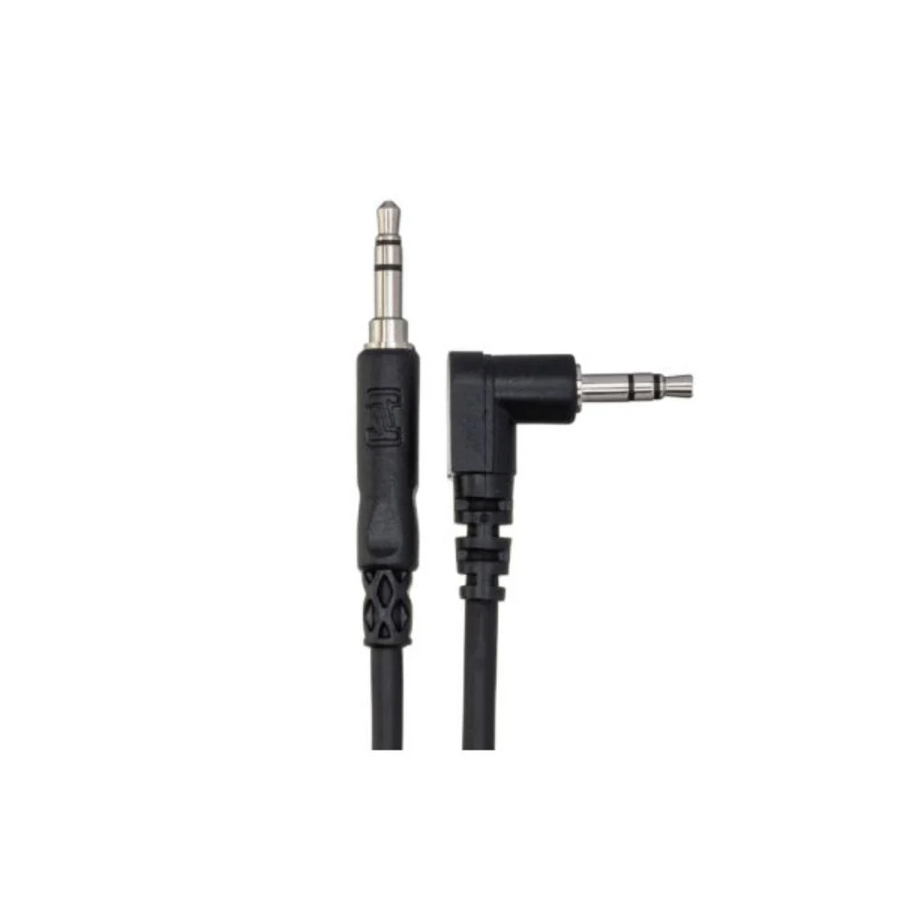 Hosa Stereo Interconnect Cable | 3.5 mm TRS to Right-angle 3.5 mm TRS, 10 ft - Image 2