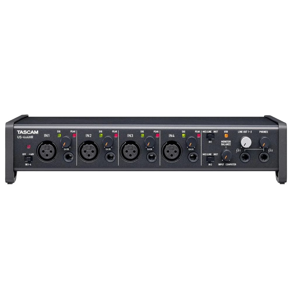 Tascam US-4x4HR 4-IN/4-OUT High-Resolution USB Audio/MIDI Interface - Image 2