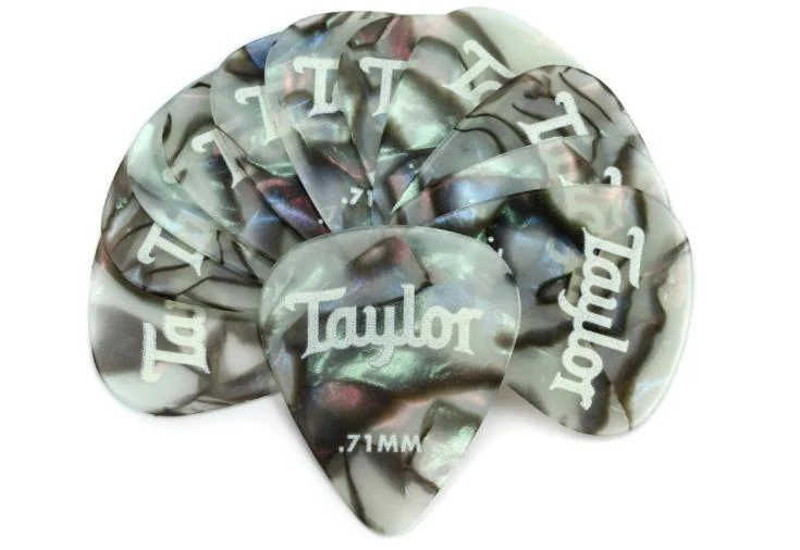Taylor Celluloid 351 Pick | .71mm | Abalone (12-Pack)