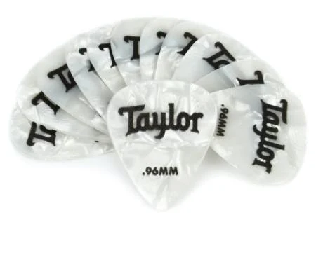 Taylor Celluloid 351 Pick | White Pearl | 12pk | 0.96