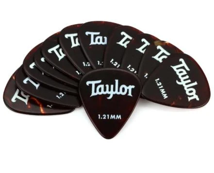 Taylor Celluloid 351 Picks | Tortoise Shell | 12-Pack| 1.21mm