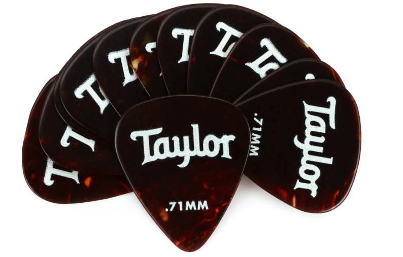 Taylor Celluloid 351 Picks | .71mm | Tortoise Shell (12-Pack)
