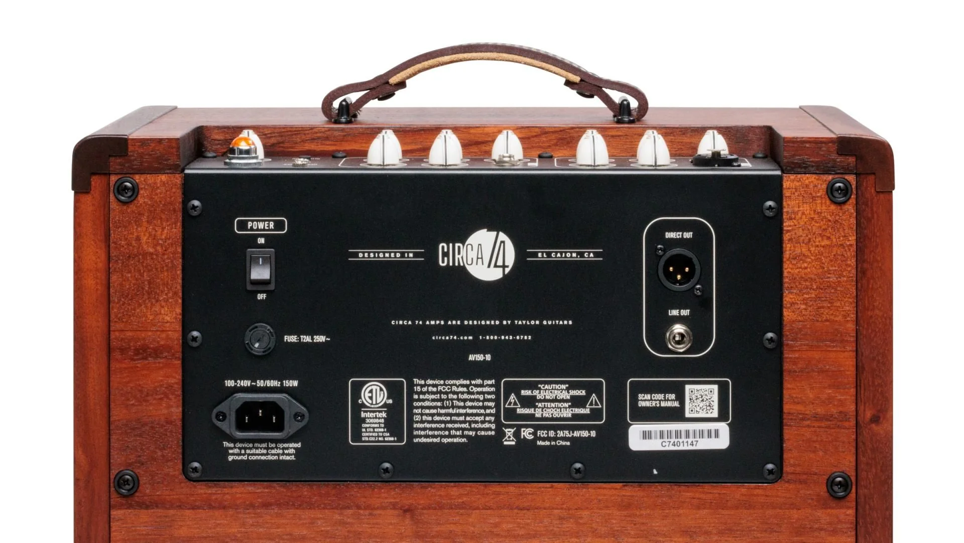 Taylor Circa 74 Vocal and Acoustic Amplifier | Mahogany w/Stand - Image 6