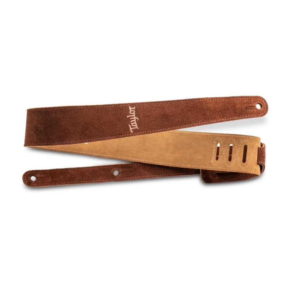 Taylor Embroidered Suede Guitar Strap | 2.5" | Honey Gold